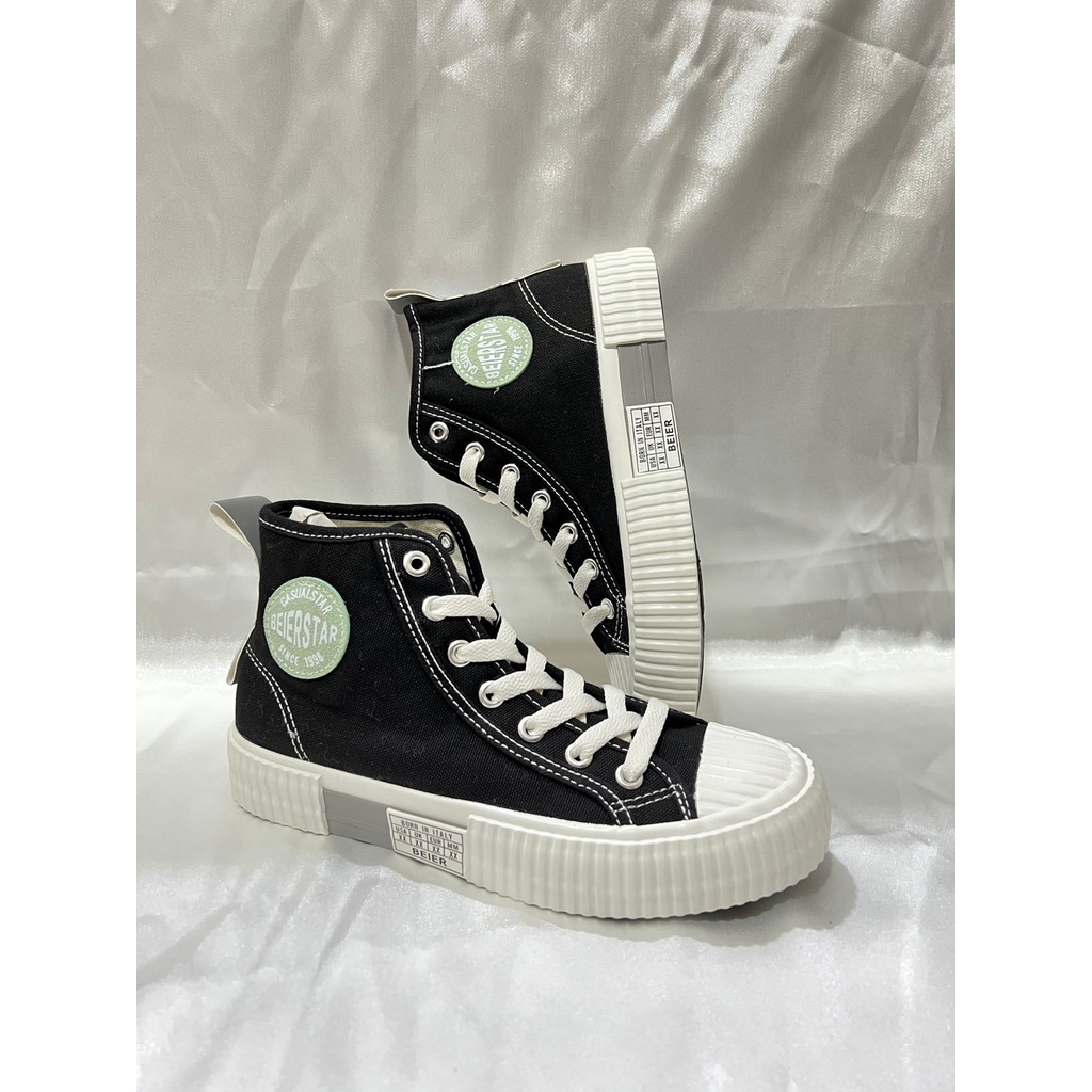 IMPORT Sepatu Wanita Sneaker Canvas Tinggi Wanita Casual Size 35-40 BEIER STAR NORMAL-3