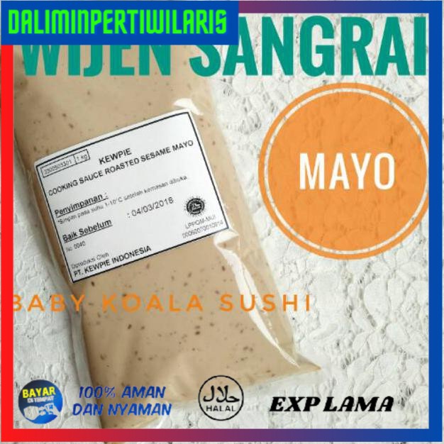 

( BISA COD ) KEWPIE Cooking Sauce Roasted Sesame Mayo 1 Kg │ Mayonnaise Wijen Sangrai TERBARU