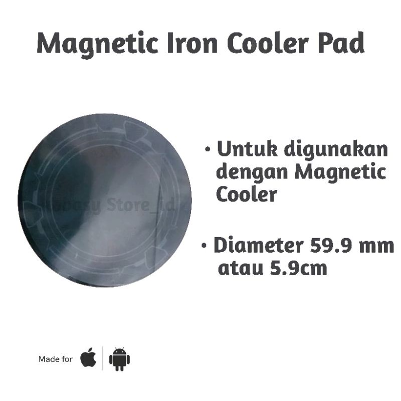 Magnetic Iron Pad Stiker Magnet Pendingin HP Gaming