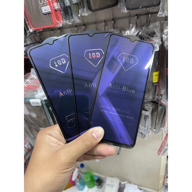 TEMPERED GLASS 9H FULL ANTI BLUE OPPO A15 A15S