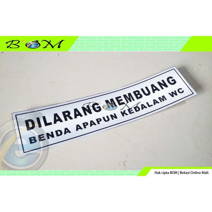 

stiker sticker dilarang membuang benda apapun ke dalam wc