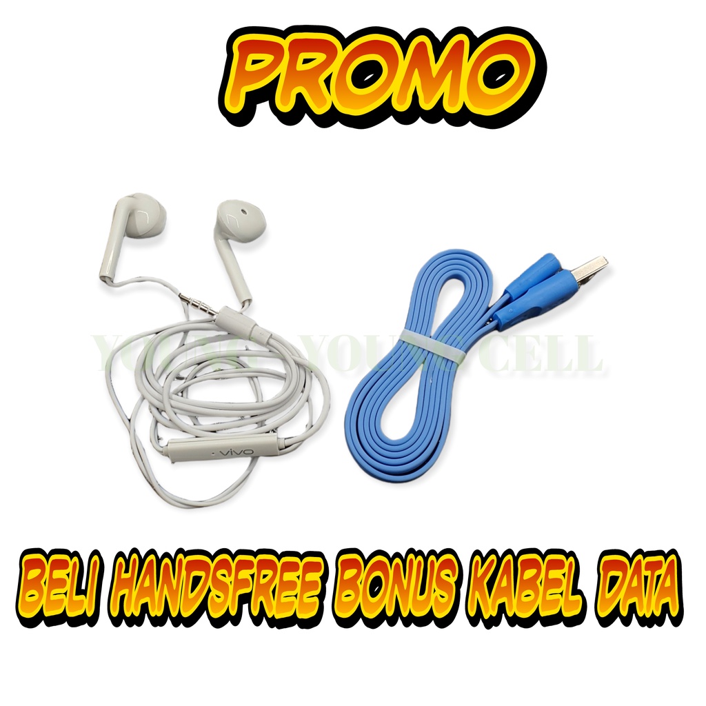 PROMO HANDSFREE EARPHONE VIVO XE680 + KABEL DATA MICRO USB / HENSET VIVO Y11 Y12 Y21 Y31 Y51 Y71 Y81 Y83 Y91 Y93 Y95 V11 PRO V15 V15 PRO V17 Y31 Y51 Y69 V7 V9