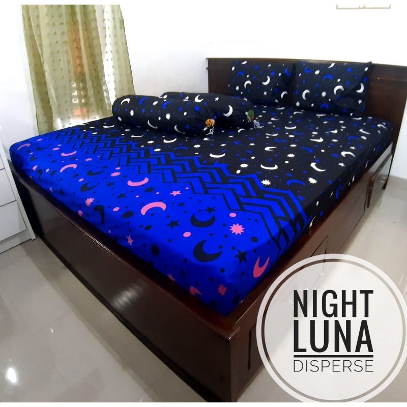 Sprei 180X200 160x200 Seprai Katun Aesthetic Homemade Karakter Motif Murah Bunga Hitam Kotak tidak luntur adem tidur nyenyak