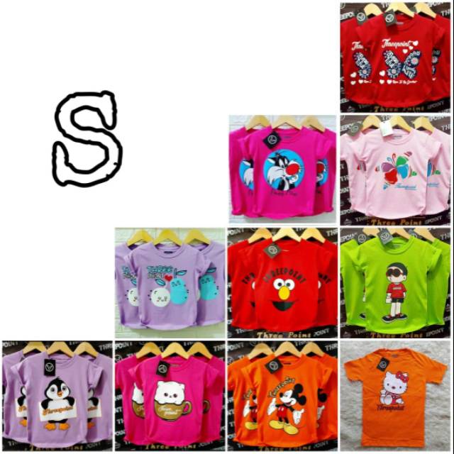 Kaos anak three point distro