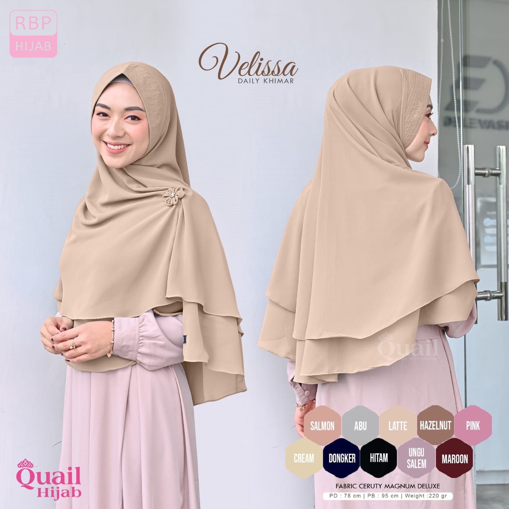 Jilbab Instan Velissa Daily Khimar Quail Hijab