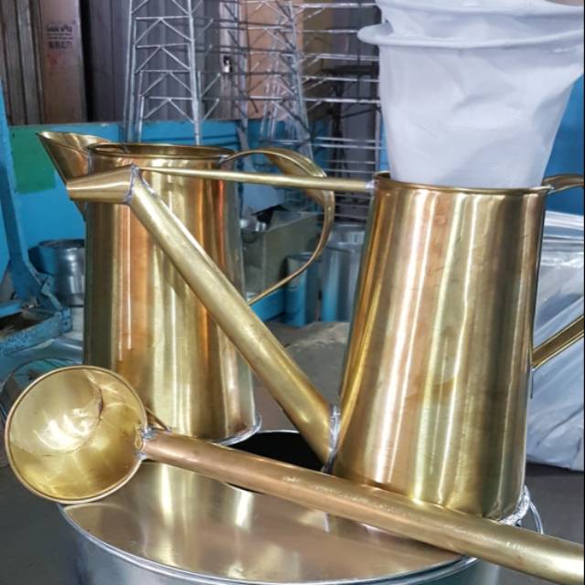 Paket Buka Warkop Teko Kopi + Teko Air + Centong + 2 Filter Kain