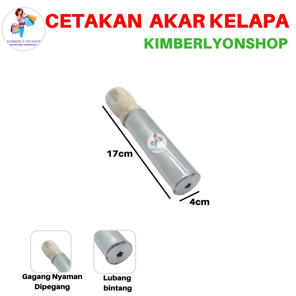 Kimberlyonshop Cetakan Akar Kelapa Stainless