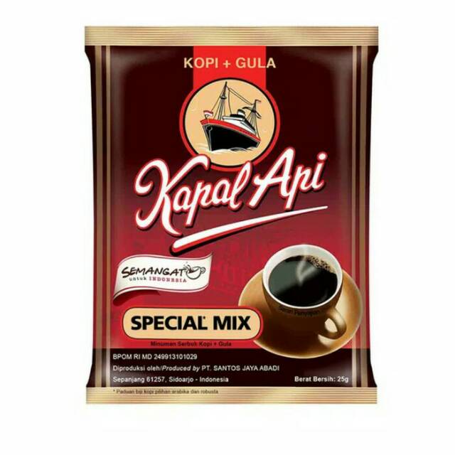 

Kopi Kapal Api Special Mix 25Gr ⏩ 7 Pcs / sachet