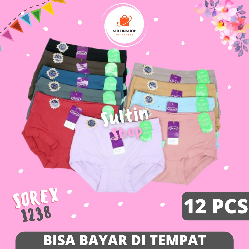 Grosir Celana Dalam Wanita CD Sorex 1238 Lusinan / Pakaian Dalam Sorek Wanita Dewasa / Underwear Dal