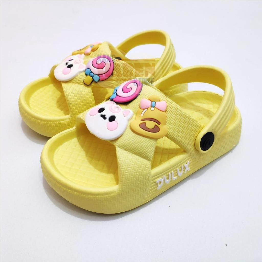 Habenkids - Sandal Kokop Tali Anak Bayi Balita Cewek Karakter Kucing Bahan EVA 20-25