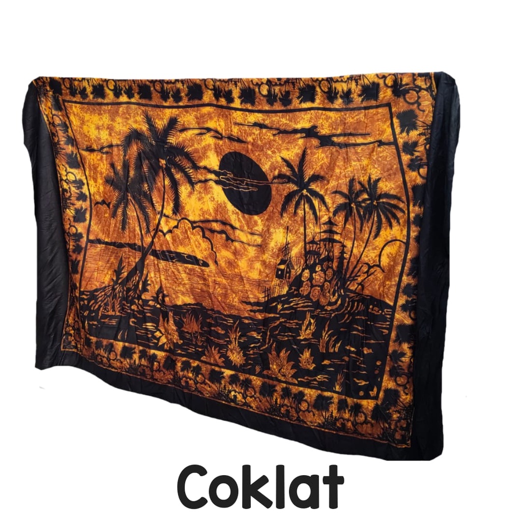 Kain Bali Grosir Motif Pantai katun Rayon Jumbo 185 /120 cm Sembilanmode