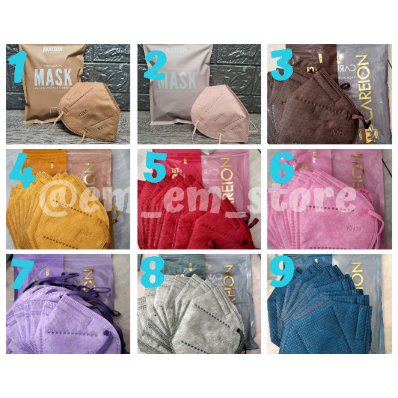MASKER KN95 5PLY WARNA TALI SENADA ISI 10PCS