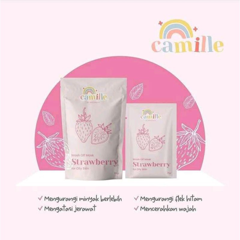 [BPOM] ORIGINAL CAMILLE BEAUTYMASK | MASKER DAISY ORGANIC MASKER WAJAH ORGANIK READYSTOK-CAMILLE Strawberry