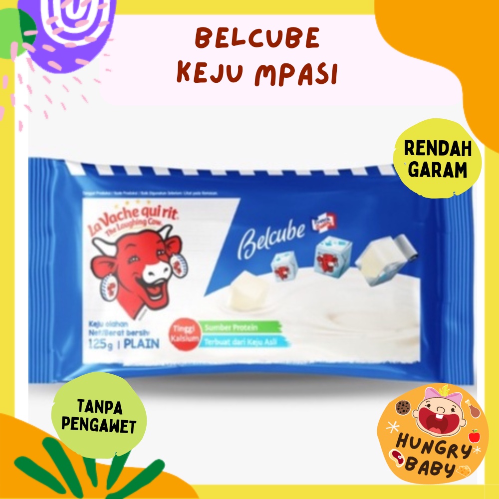 Belcube Cheese Plain 125 gram / The Laughing Cow / Keju Bayi MPASI 125 g