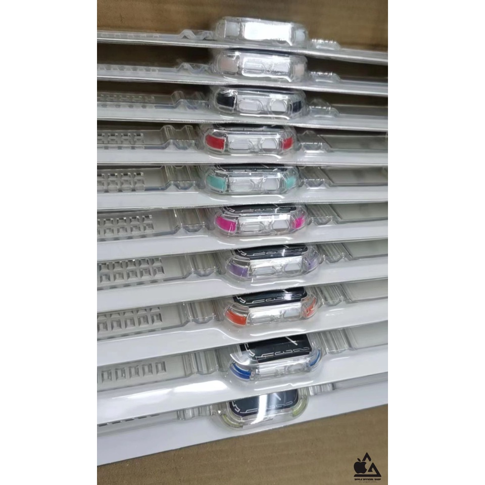 Tali Strap Apple Watch Transparan Warna 38mm 40mm 41mm 42mm 44mm 45mm Series 1 2 3 4 5 6 7 SE Sport Band Glacier iWatch Cover Full Set