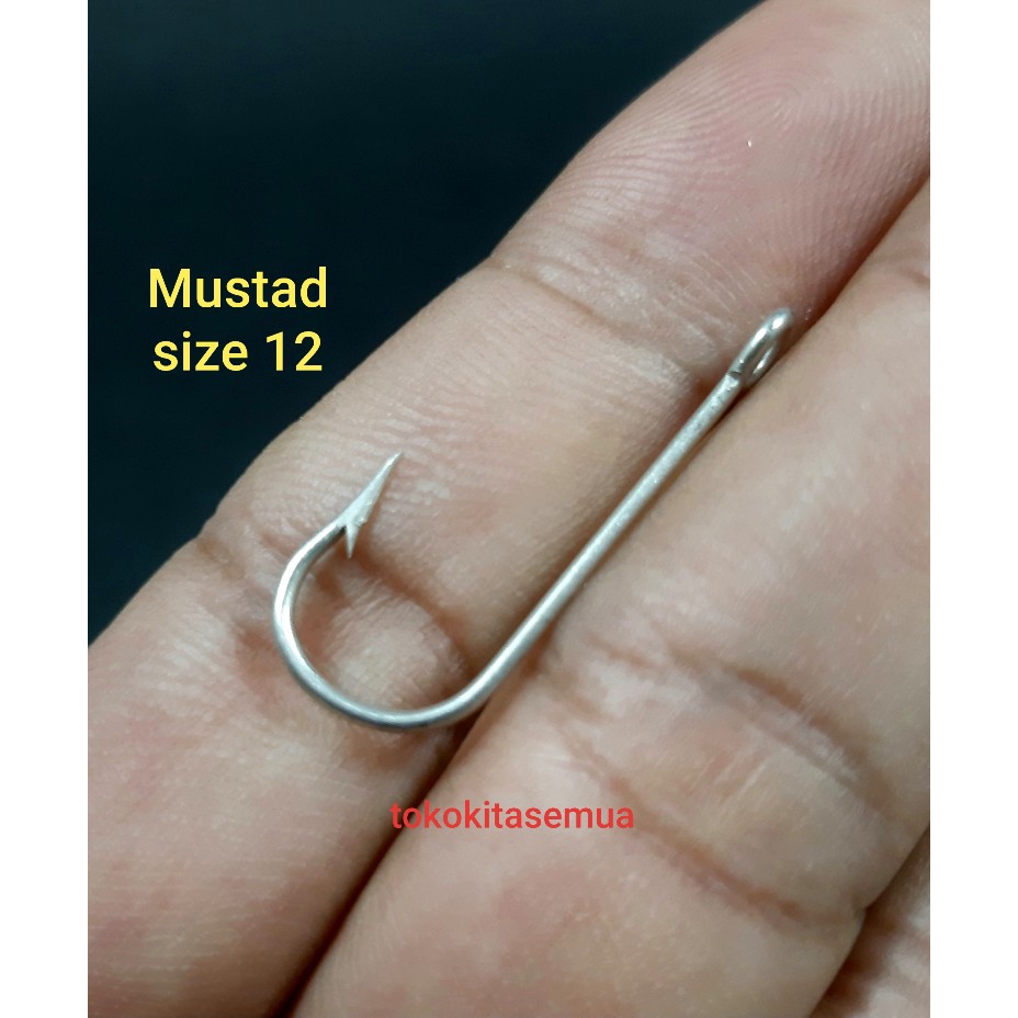 Kail Pancing Mata Kail kecil Cap Kunci Nomor 12 harga 10 kail spek ID0421A1