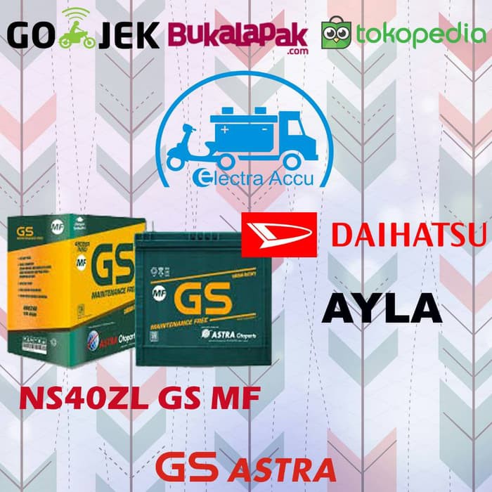 "Aki Mobil Daihatsu Ayla GS astra NS40ZL Aki Kering"