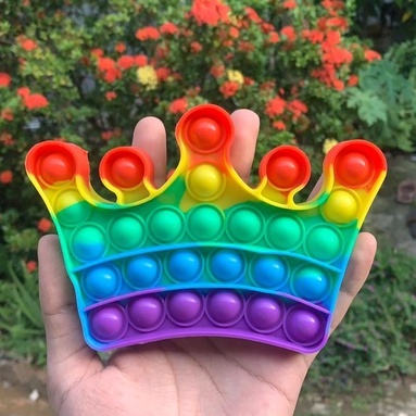POP IT JUMBO VIRAL RAINBOW WARNA WARNI MAINAN ANAK TIKTOK-MAHKOTA