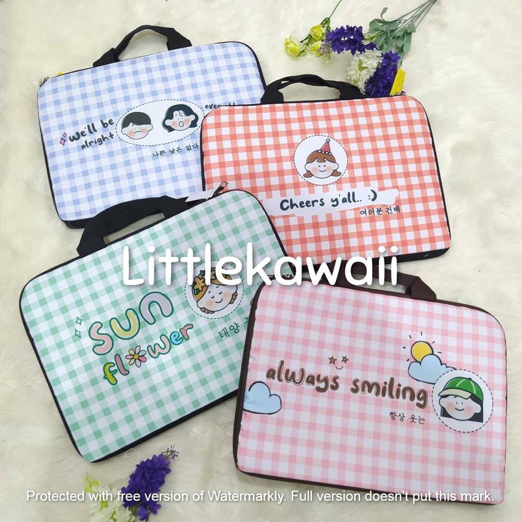 LK/Tas Laptop Wanita Remaja Korean Style Quotes Girly Girlie 14 Inch