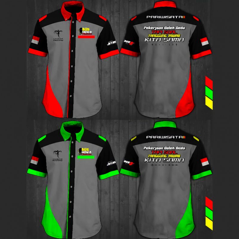 Kemeja Bus Mania Pariwisata / Hem Jet Bus Pariwisata / Kemeja Busid Terbaru / Hem Busid Terbaru