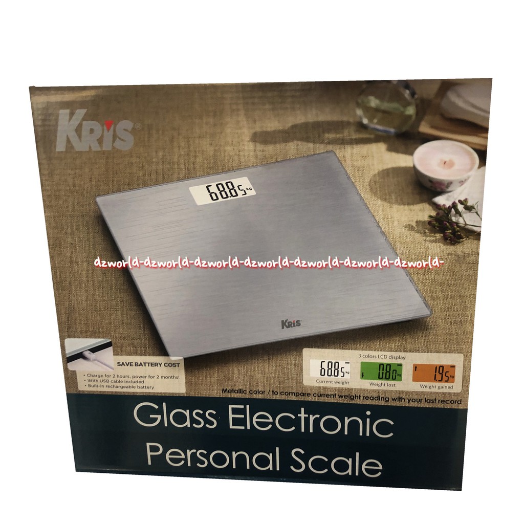 Kris Glass Electronic Personal Scale Timbangan Badan Digital