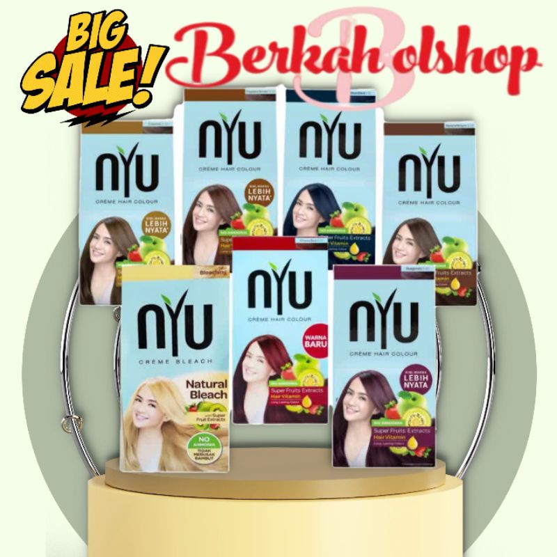 NYU CREME HAIR COLOUR PEWARNA RAMBUT/ CAT RAMBUT NATURAL (TANPA AMONIA) BPOM ini