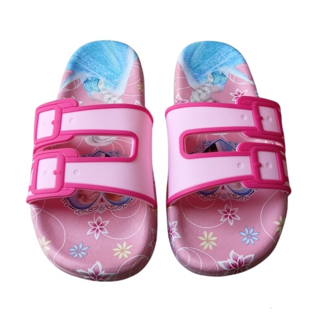 Sandal Slop Karakter 1073 Sandal Anak Perempuan Import Size 30-35 Usia 5-8 Tahun