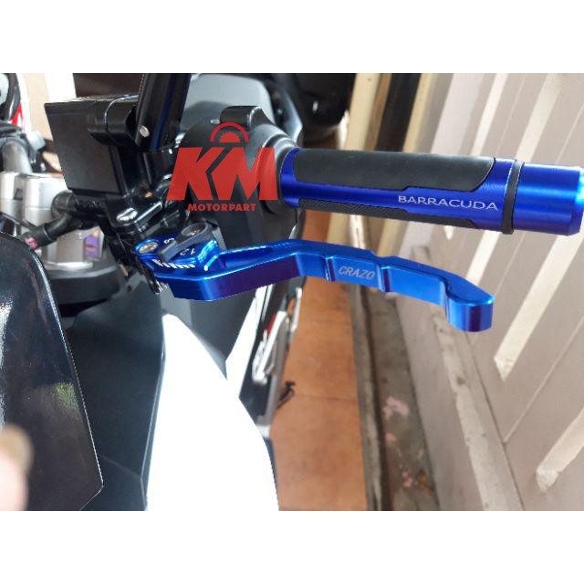 Handle Rem Honda PCX Full CNC Variasi Biru Merah Gold