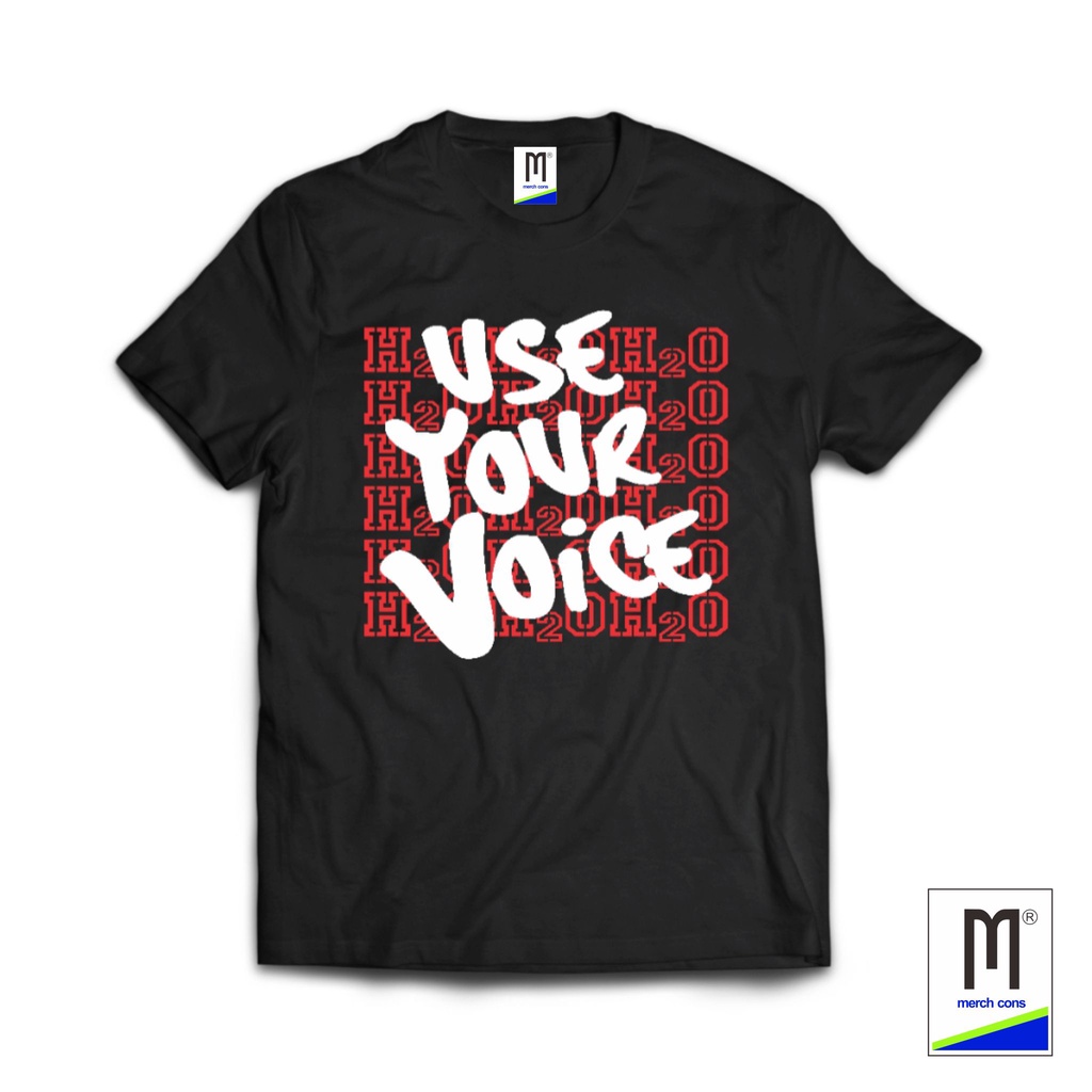 Baju pria kaos band | Kaos Band H2o Use Your Voice Original Tag Merchons