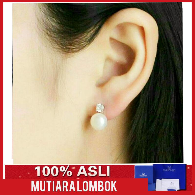 anting mutiara putih lombok asli anting mutiara anting mutiara air tawar anting tusuk mutiara lombok