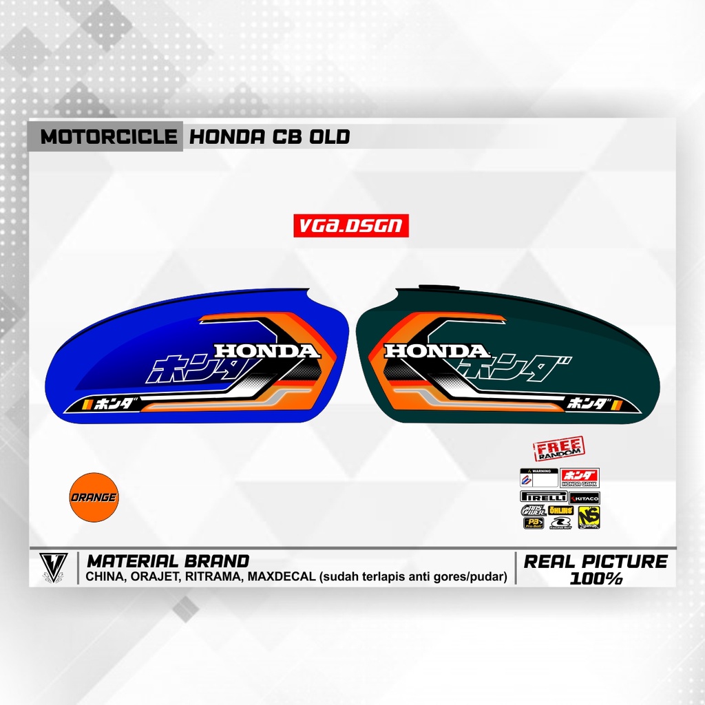 STIKER CB STRIPING TANGKI HONDA CB 125 CB 100 STICKER COSTUM VARIASI CB GLATIK STIKER TANGKI HEREX