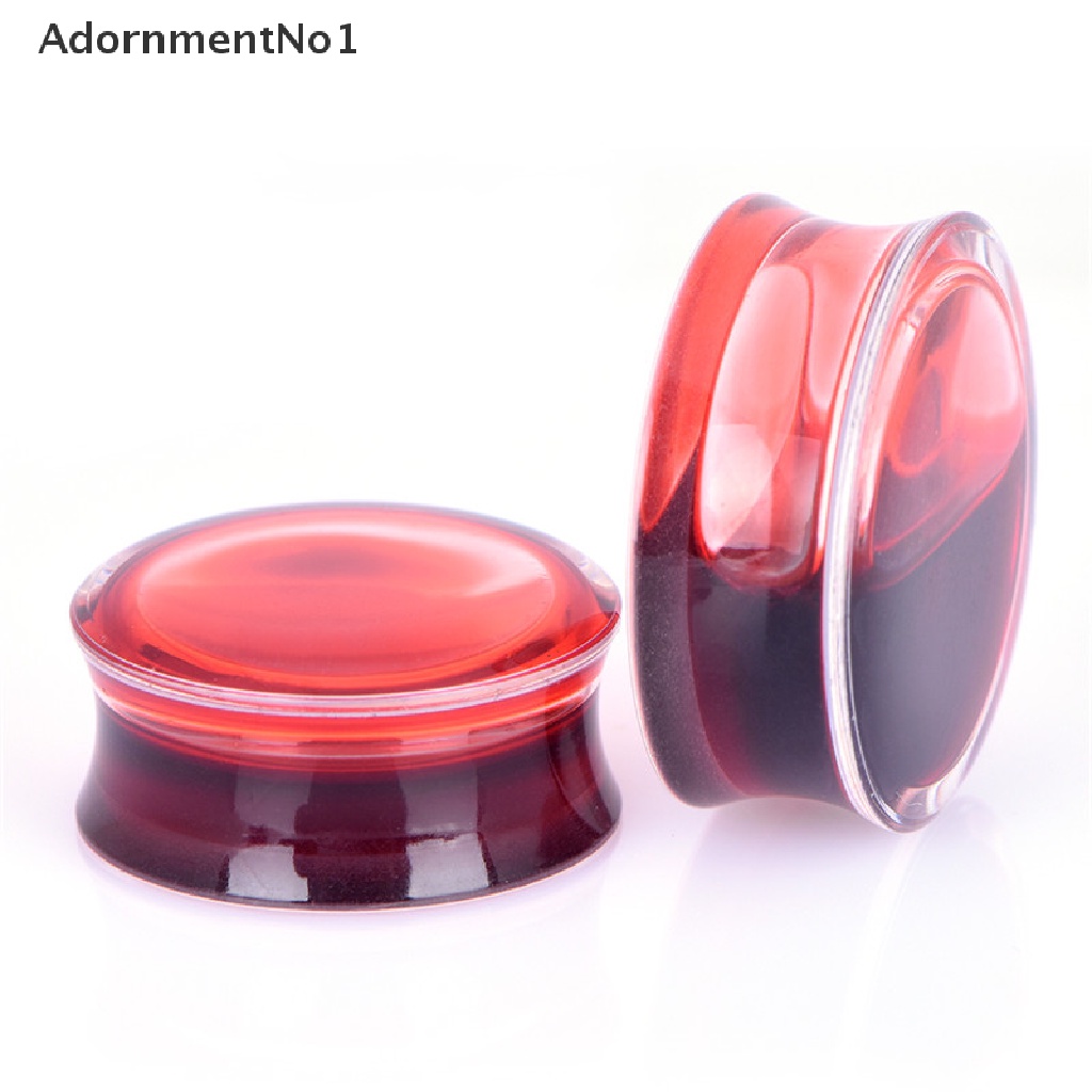 (AdornmentNo1) Ear Plug / Pelebar Lubang Tindikan Telinga Warna Merah Darah