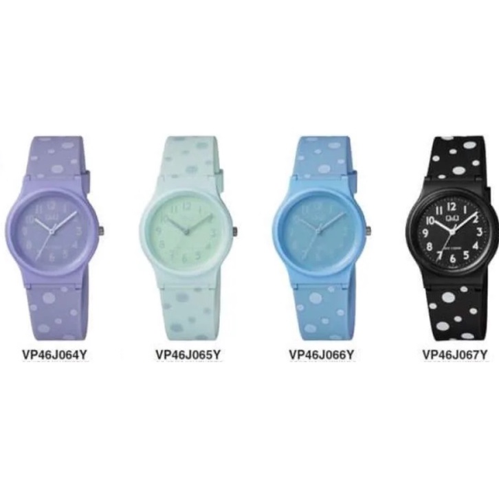 Q&amp;Q QQ QNQ VP46 VP46J 064Y - 066Y Analog Original Watch Jam Tangan Wanita / Anak Tali Karet