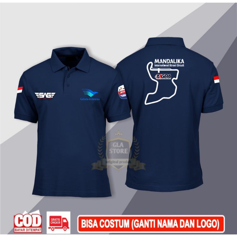 polo t-shirt sirkuit mandalika/kaos polo kerah sirkuit mandalika MGPA/baju polo kerah tangan pendek