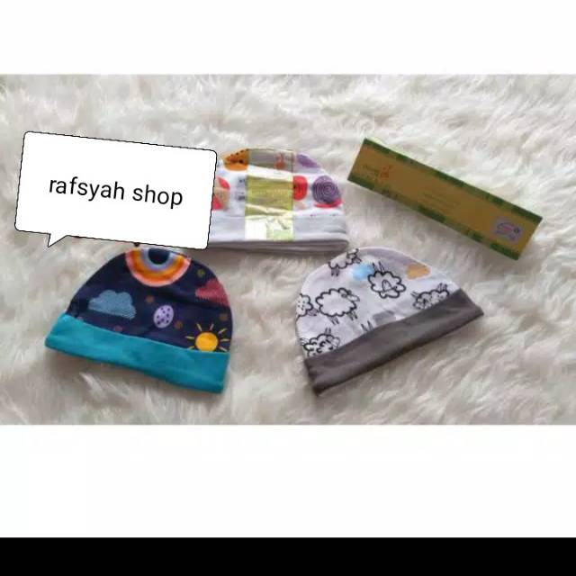 3 PCS TOPI KUPLUK-TUTUP KEPALA BAYI VELVET JUNIOR LITTLE SUNSHINE