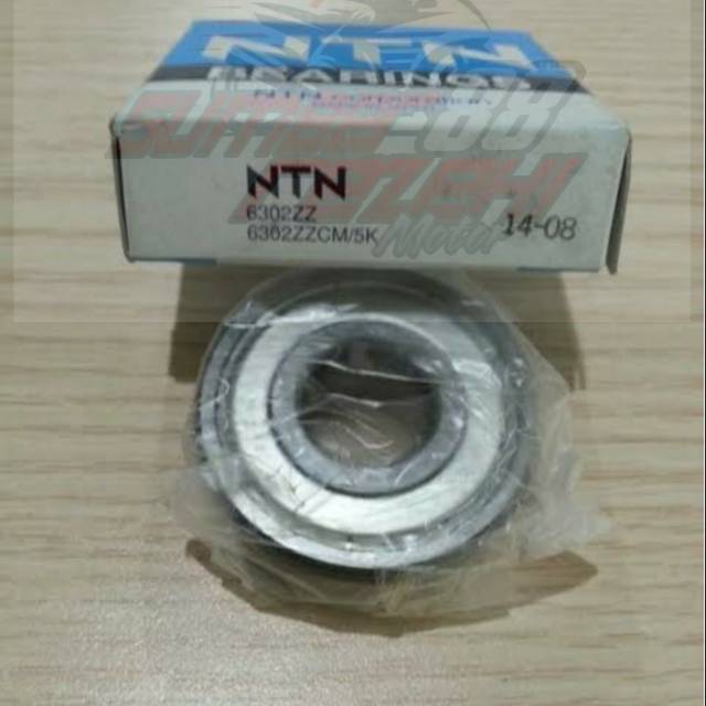Bearing/Laher roda depan Suzuki Thunder 250cc. Merek NTN 6302ZZ.