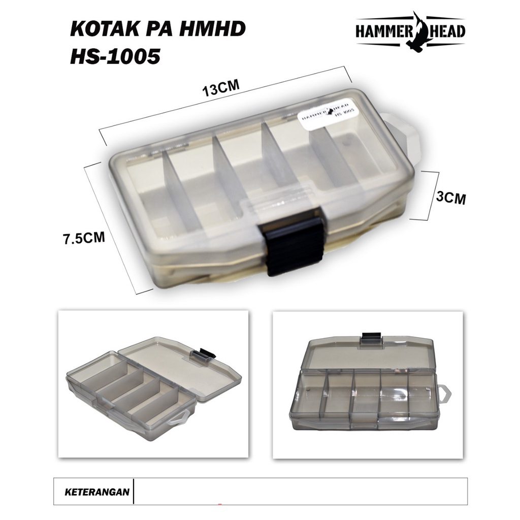 Kotak Pancing HAMMERHEAD HS-1005 Tempat Lure Tingkat Box Minow Alat Perlengkapan Pancing Pancingan M