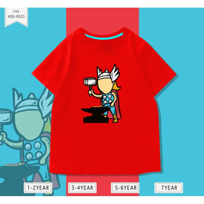 T-SHIRT / KAOS KIDS KARAKTER CEWE COWO S-XL COTTON 24S