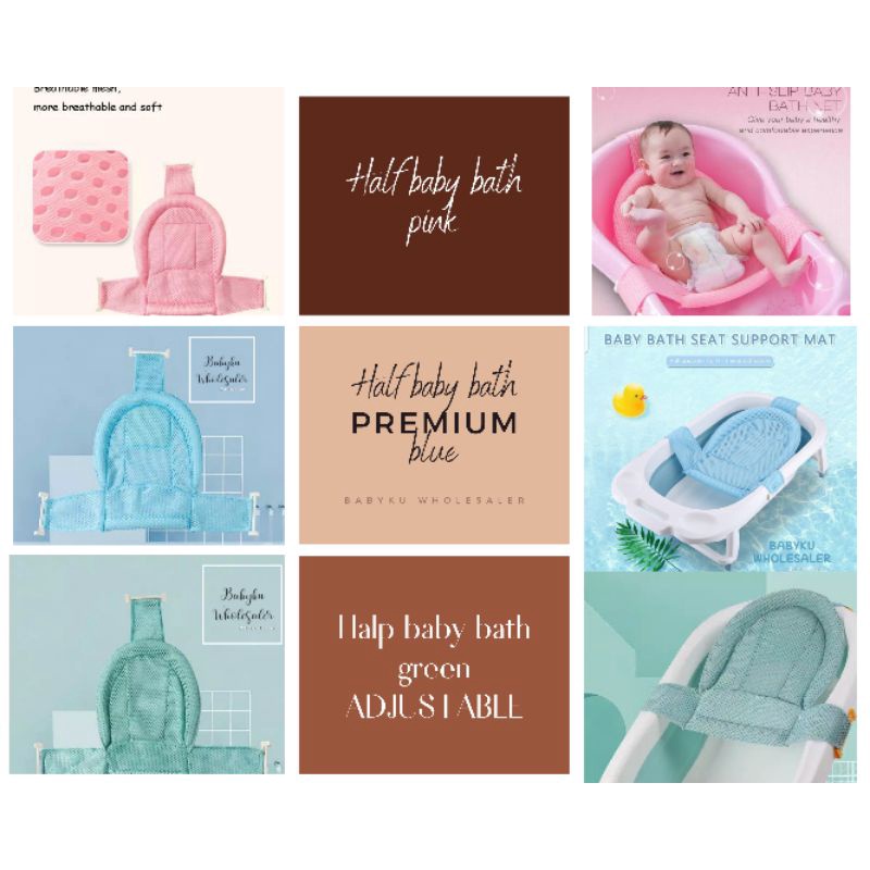 Jaring bak mandi bayi anti slip anti tenggelam / baby bath helper jaring mandi bayi