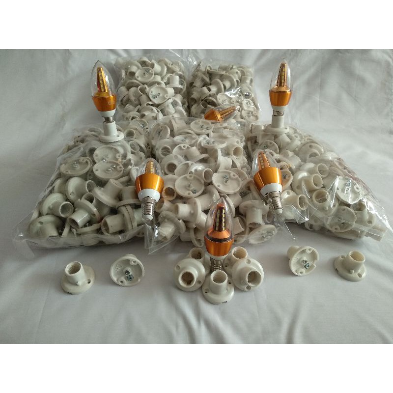 fiting plafon e14 lampu candle perpac isi 100 telah diuji tahan panas