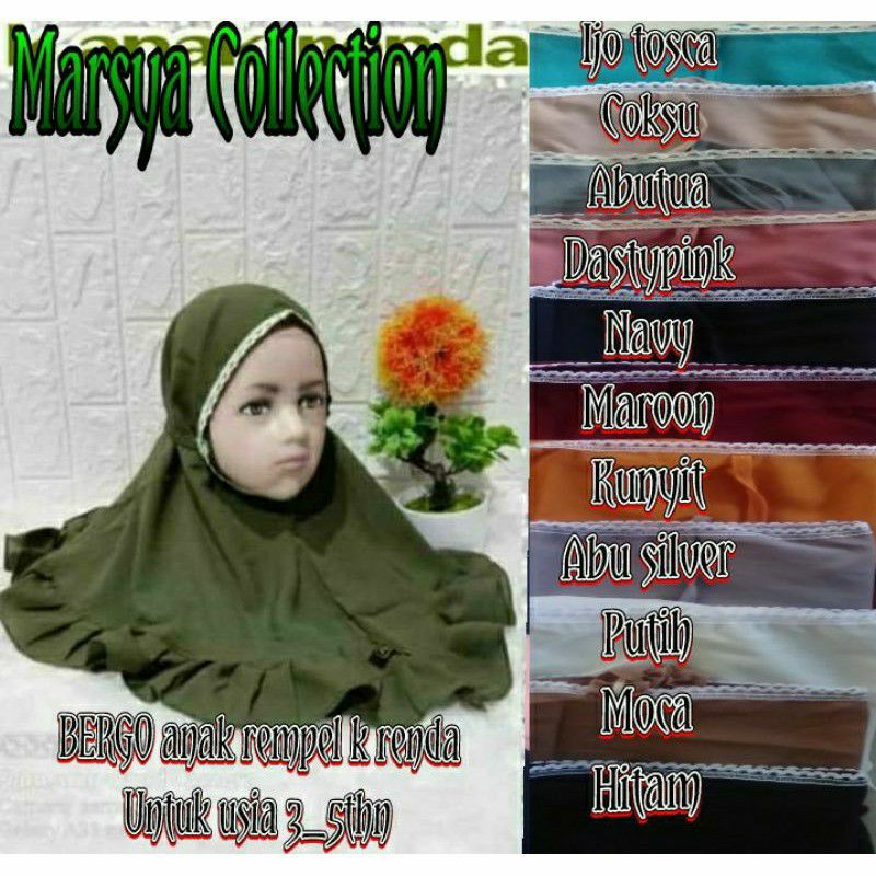 jilbab anak bergo rempel
