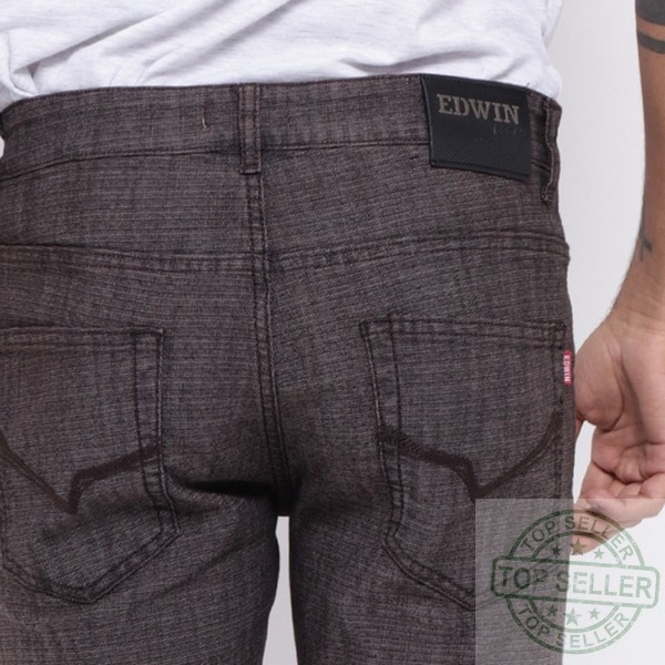 (Celana Murah) Edwin Celana Jeans EDW-115-19 Regular Fit Pria Panjang Coklat - Cokelat Muda, 32 |DXT