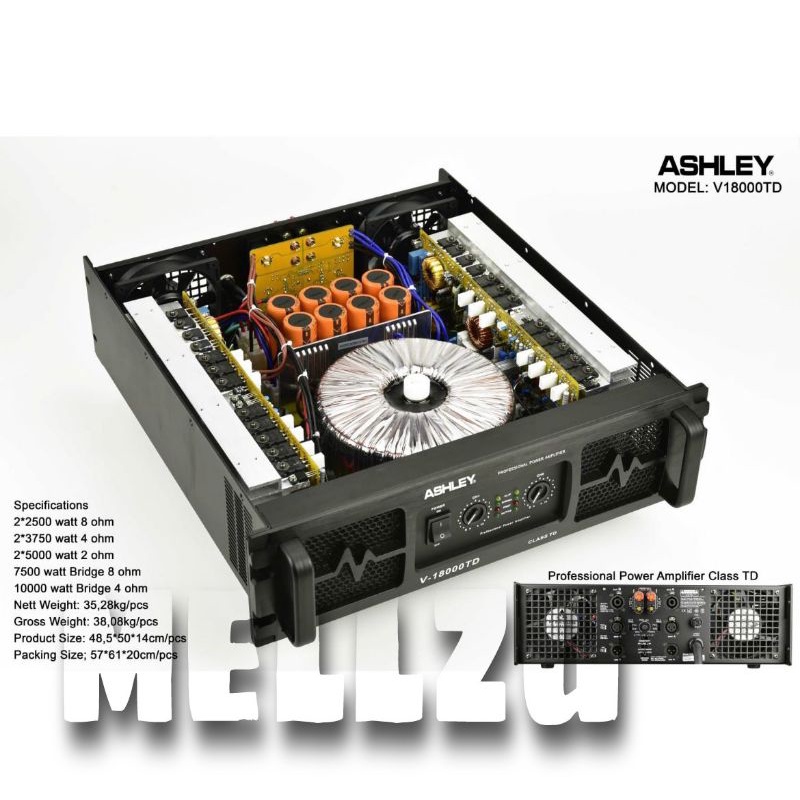 Power Ashley V 18000 TD Original Amplfier Ashley V18000TD Class TD