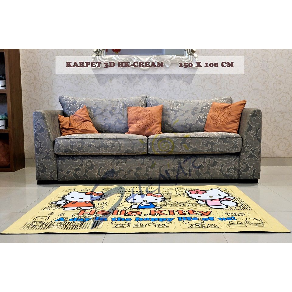 Karpet Kamar Tikar Lantai Karpet Karakter Anti Slip Ukuran 150 x 110 cm