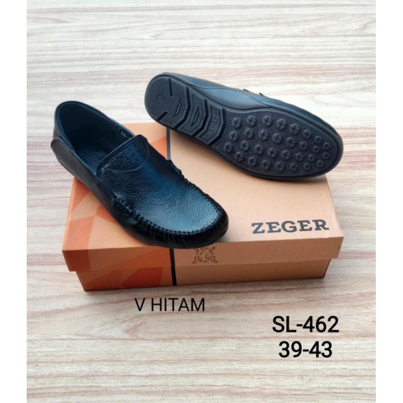 Sepatu kulit asli pria zeger SL-462