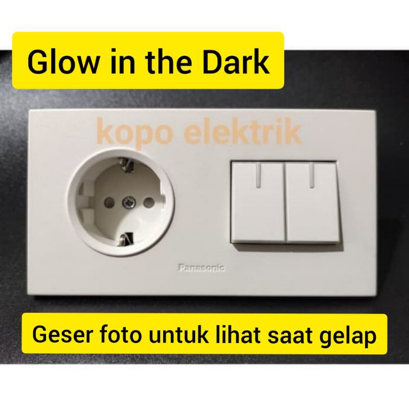 Panasonic Stop Kontak CP (Pengaman) + Saklar Seri Style White Tanam Stopkontak Putih