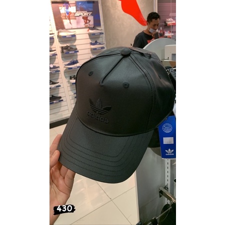 topi Adidas original black snapback baseball cap