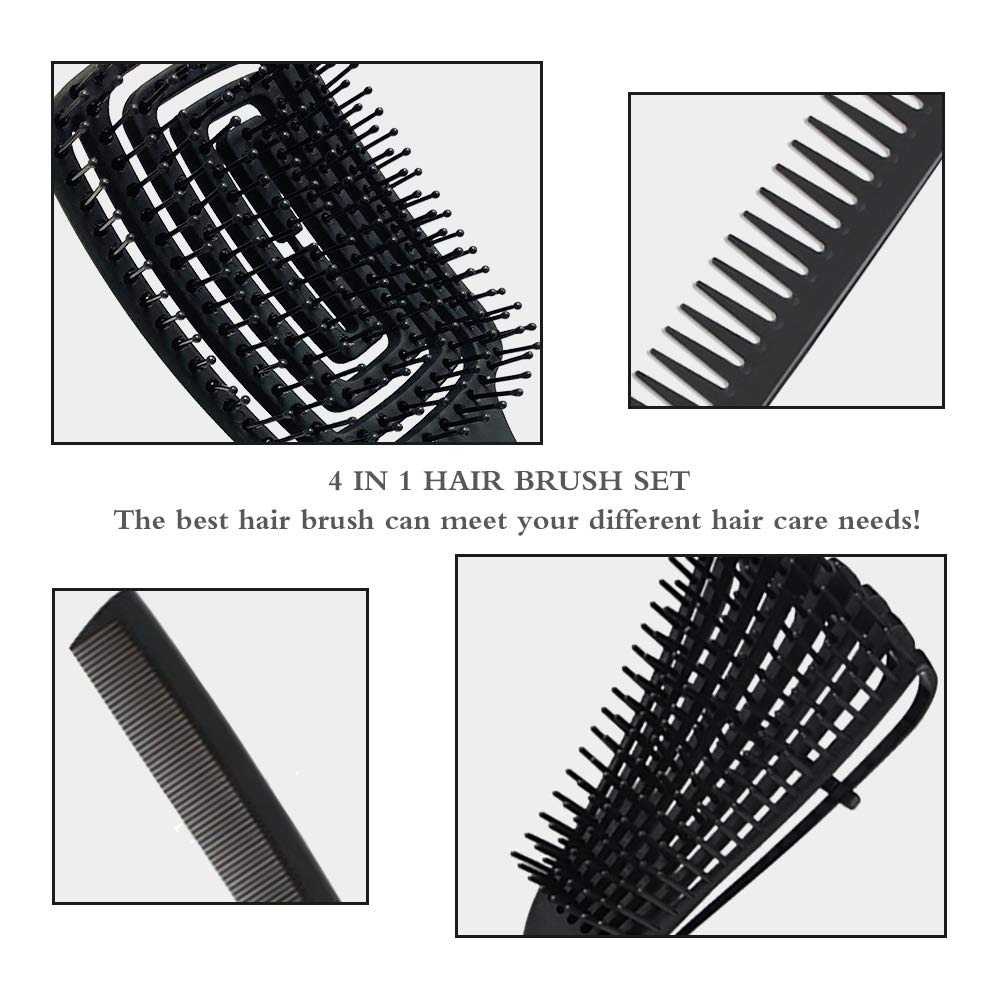 GIJ - MIQMI Sisir Rambut Detangling Brush &amp; Hair Comb 3PCS