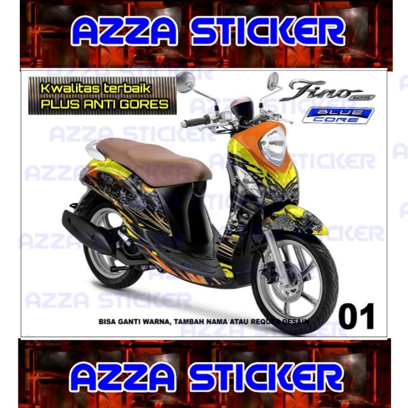 Stiker Dekal Vario Fino 125 Blue Core Striping Motor Fino 125 Blue Core Full Sticker Decal Fino 125 
