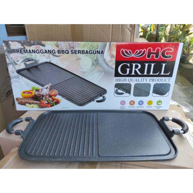 Grill Pan Jumbo HC Teflon Wajan BBQ Anti Lengket